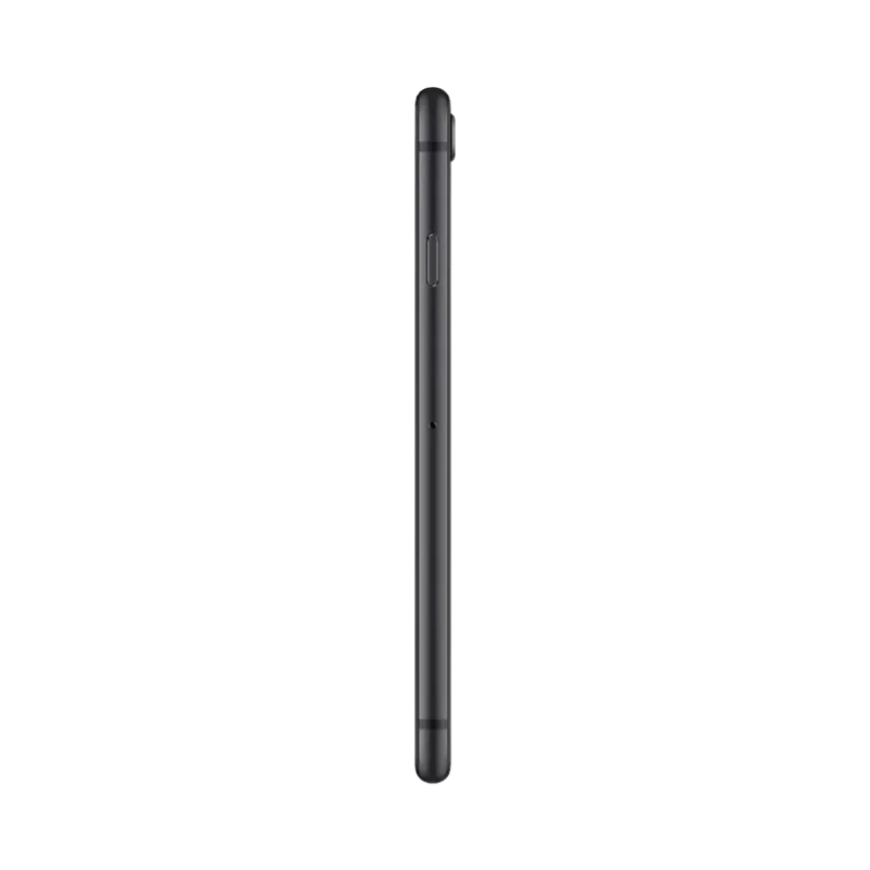 Profil fin de l’iPhone 8 noir. Réparation de bouton latéral, écran ou batterie à Lyon chez iTelier. Service rapide et pièces garanties.