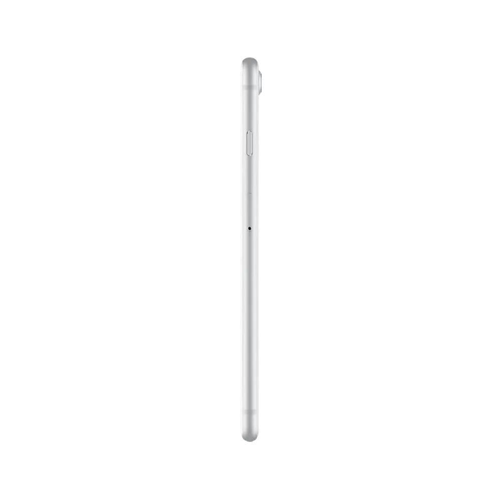 Profil latéral iPhone 8 Plus blanc. Réparation rapide à Lyon : écran, batterie, bouton power ou tiroir SIM chez iTelier.