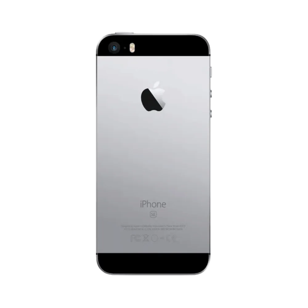 Dos de l’iPhone SE 2016. Changement batterie, écran ou connecteur chez iTelier Lyon. Garantie 12 mois incluse pour toutes réparations.