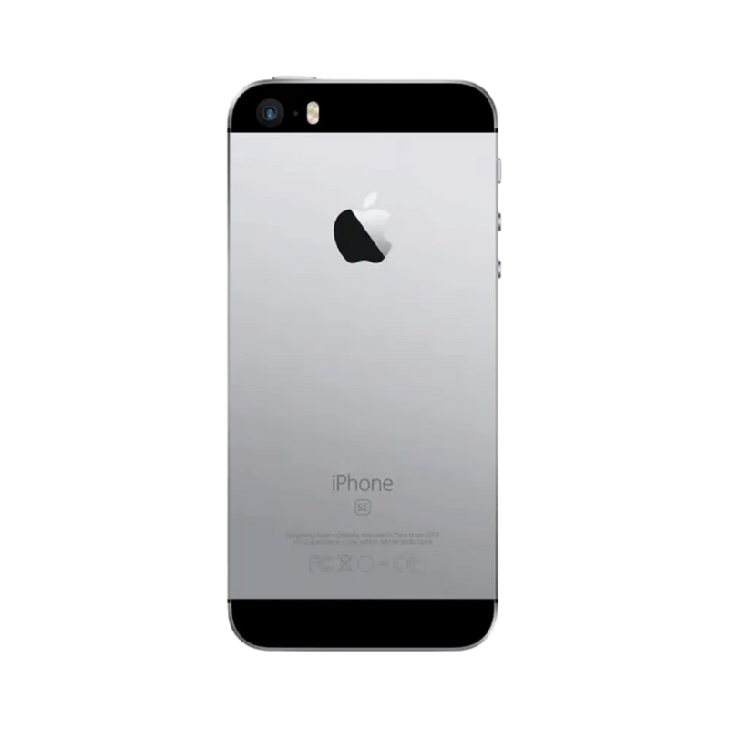 Dos de l’iPhone SE 2016. Changement batterie, écran ou connecteur chez iTelier Lyon. Garantie 12 mois incluse pour toutes réparations.