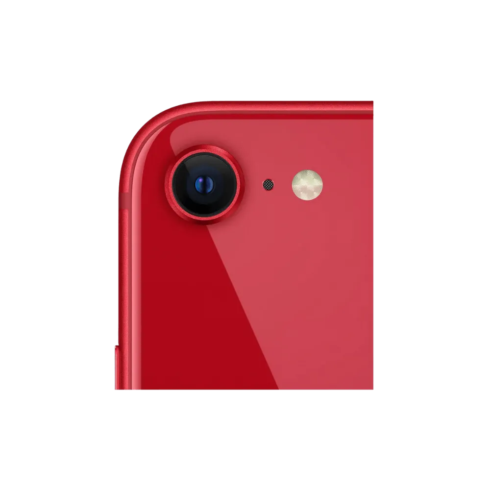 Zoom sur l'appareil photo arrière de l’iPhone SE 2022. Remplacement écran, batterie, caméra. Réparations garanties par iTelier Lyon.