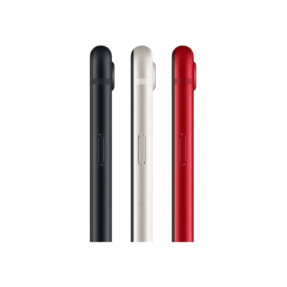 iPhone SE 2022 décliné en rouge, blanc et noir. Réparation toutes couleurs disponible chez iTelier à Lyon ou par envoi depuis toute la France.