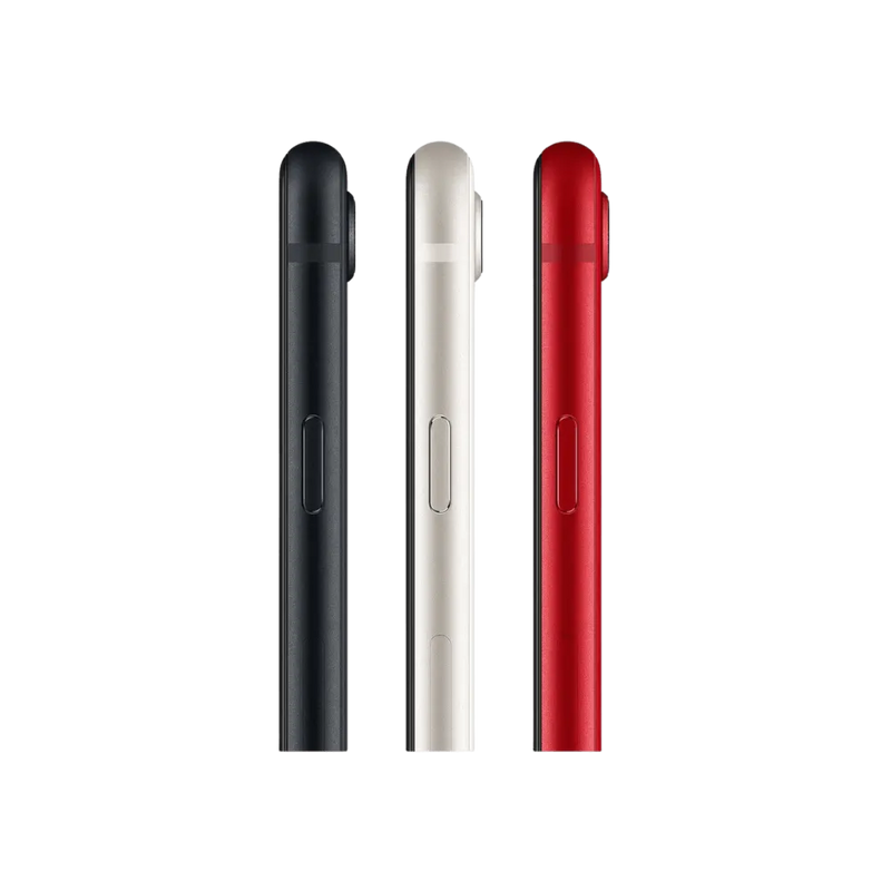 iPhone SE 2022 décliné en rouge, blanc et noir. Réparation toutes couleurs disponible chez iTelier à Lyon ou par envoi depuis toute la France.