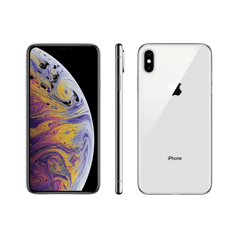 iPhone XS Max vu sous deux angles. Réparation complète chez iTelier à Lyon : écran OLED, batterie, dos ou caméra. Envoi national.