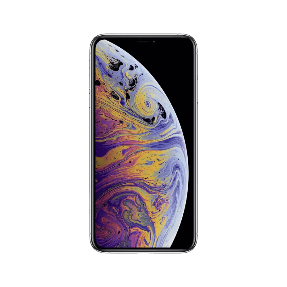 Vue avant de l’iPhone XS Max avec écran OLED 6,5". Remplacement rapide chez iTelier à Lyon. Diagnostic gratuit et garantie pièces.