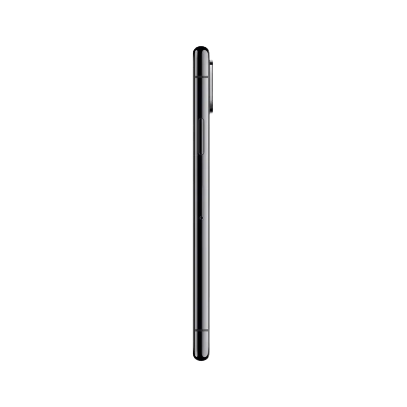 Profil droit iPhone XS. Réparation bouton volume, châssis tordu ou oxydation à Lyon chez iTelier. Envoi sécurisé disponible.