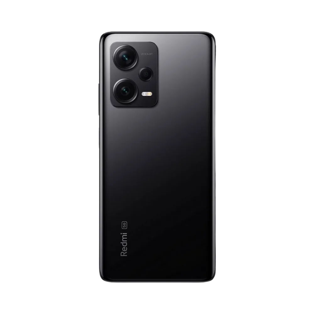 Dos du Redmi Note 12 Pro+ 5G noir avec triple capteur photo et flash LED — réparation lentille caméra, remplacement vitre arrière fissurée et maintenance batterie par iTelier Lyon, techniciens certifiés, service écologique et rapide.