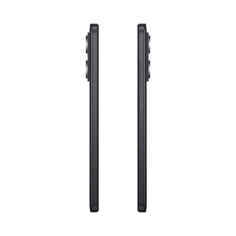 Vue de profil du Redmi Note 12 Pro+ 5G noir — réparation écran AMOLED, vitre arrière et batterie par iTelier Lyon, devis gratuit, service express en boutique Lyon 6 ou par correspondance nationale sécurisée.