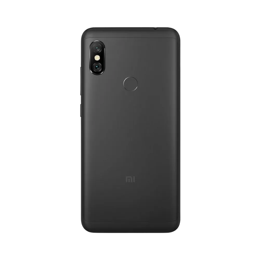 Dos du Redmi Note 6 Pro noir avec bloc photo vertical — réparation appareil photo et vitre arrière chez iTelier Lyon, techniciens experts, diagnostic offert et pièces garanties 1 an.