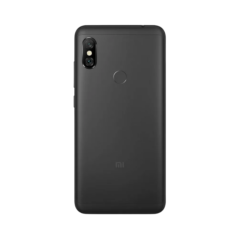 Dos du Redmi Note 6 Pro noir avec bloc photo vertical — réparation appareil photo et vitre arrière chez iTelier Lyon, techniciens experts, diagnostic offert et pièces garanties 1 an.
