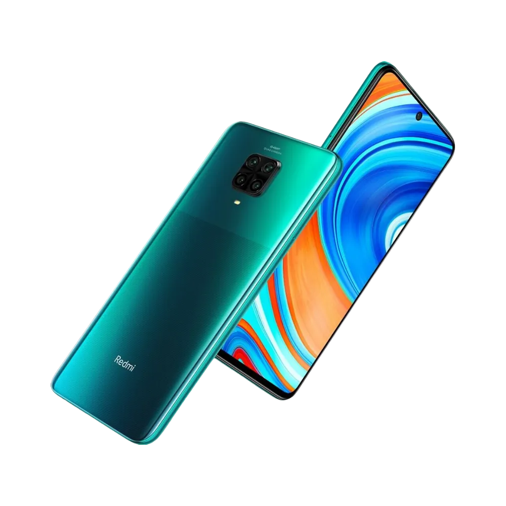 Redmi Note 9 Pro vert en vue arrière — réparation smartphone toutes couleurs par iTelier Lyon, diagnostic gratuit, réparation rapide et pièces garanties 1 an, service local et national.