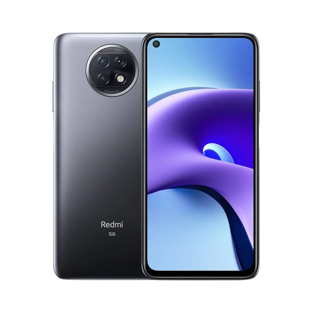 Redmi Note 9T en vue avant et arrière — réparation écran, vitre arrière et batterie par iTelier Lyon, diagnostic gratuit, pièces d’origine garanties 1 an, service express et envoi national.