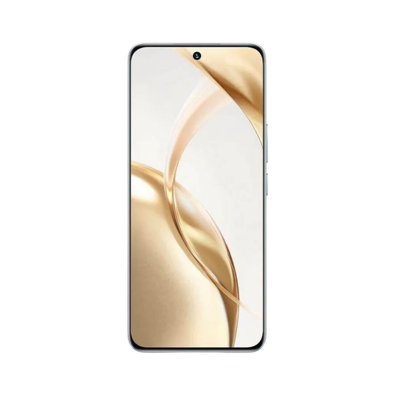 Honor 200 5G vert en position verticale, écran lumineux avec fond doré et poinçon central pour caméra frontale, idéal pour illustrer réparation écran original et diagnostic gratuit chez iTelier Lyon.