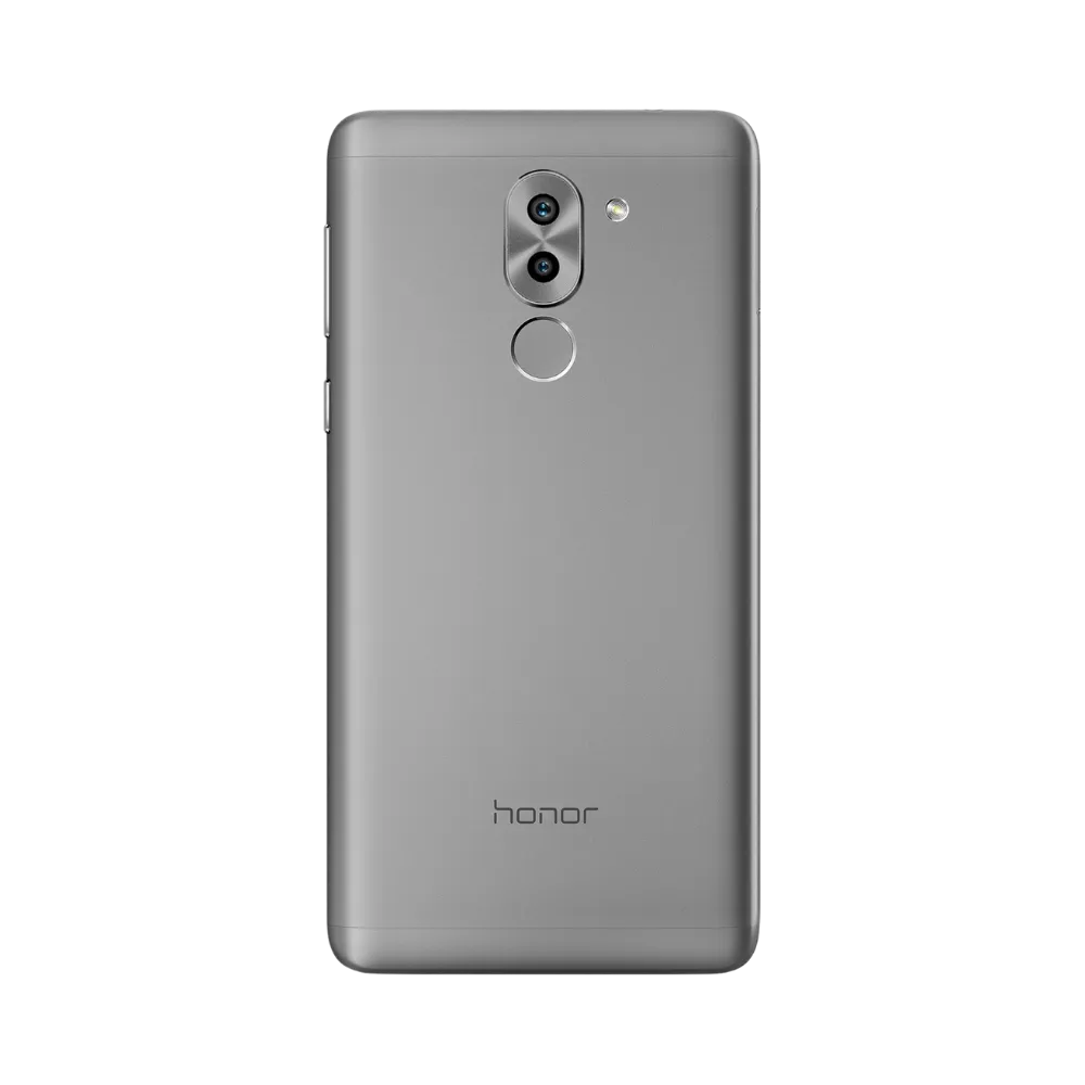 Honor X6 gris vu de dos, module photo circulaire unique centré avec flash LED, image optimisée pour réparations vitre arrière et remplacement caméra chez iTelier Lyon.