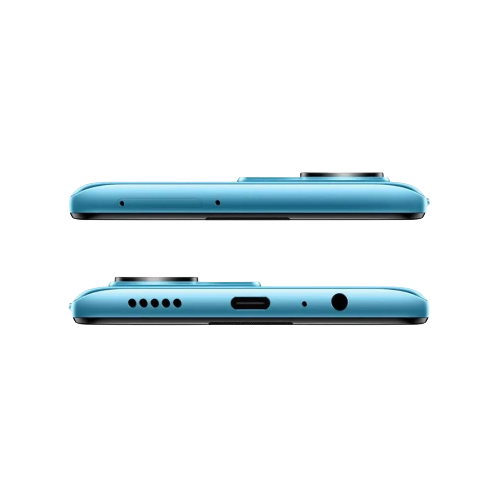 Honor X7a bleu vu du dessous, connecteur de charge USB-C, haut-parleur et micro alignés, optimisé pour réparations port de charge et problèmes de son chez iTelier Lyon.