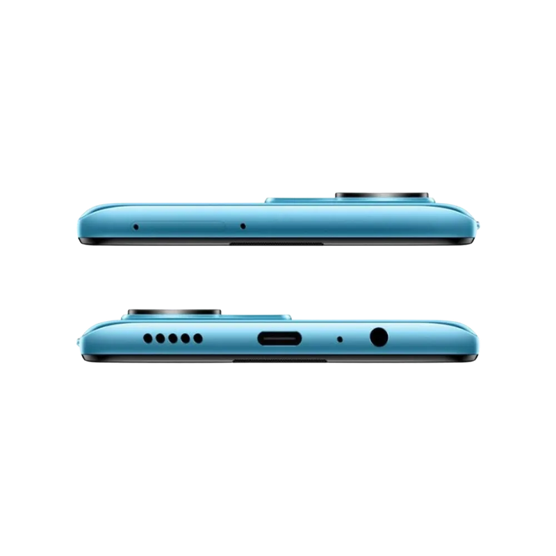 Honor X7a bleu vu du dessous, connecteur de charge USB-C, haut-parleur et micro alignés, optimisé pour réparations port de charge et problèmes de son chez iTelier Lyon.