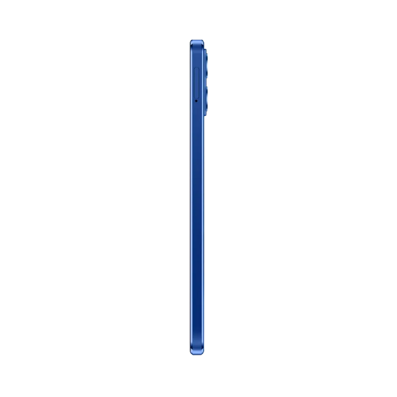 Honor X8 bleu vu de côté, finesse du smartphone et boutons latéraux visibles, photo optimisée pour réparations bouton power, volume et remplacement châssis latéral chez iTelier Lyon.