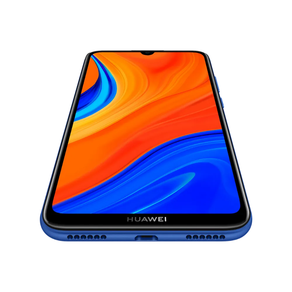 Huawei Y6s en vue avant horizontale avec écran incliné vers le haut, bords visibles en bas de l’image, idéal pour représenter réparations écran et connecteur de charge chez iTelier Lyon.