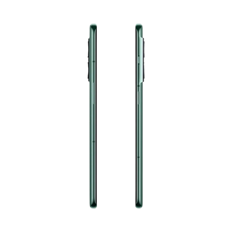 Réparation OnePlus 10 Pro iTelier Lyon – smartphone affiché de profil gauche et droit en position verticale, finesse et boutons latéraux visibles, adapté aux réparations bouton power, volume et remplacement connecteur de charge.