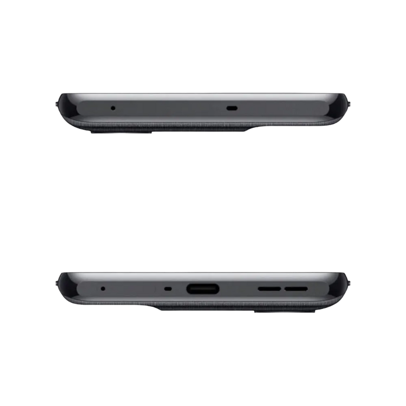 Réparation OnePlus 10T iTelier Lyon – smartphone présenté en vue du dessus et du dessous, connecteur USB-C, micro et haut-parleur visibles, optimisé pour réparation connecteur de charge, haut-parleur et diagnostic complet.