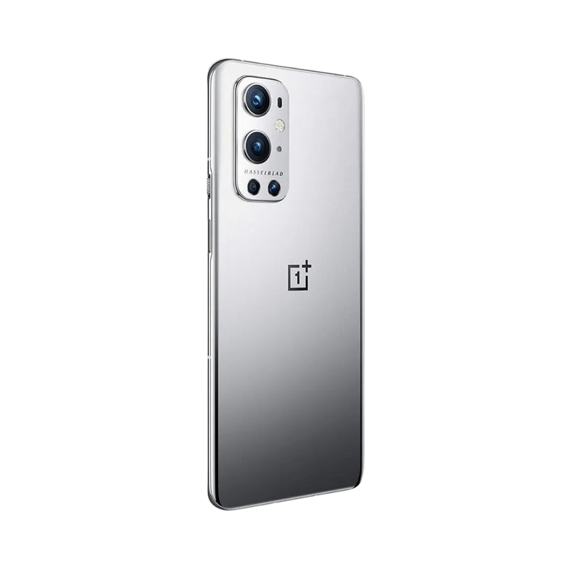 Réparation OnePlus 9 Pro iTelier Lyon – smartphone affiché de profil gauche et droit en position verticale, finesse et boutons latéraux visibles, adapté aux réparations bouton power, volume et remplacement connecteur de charge.