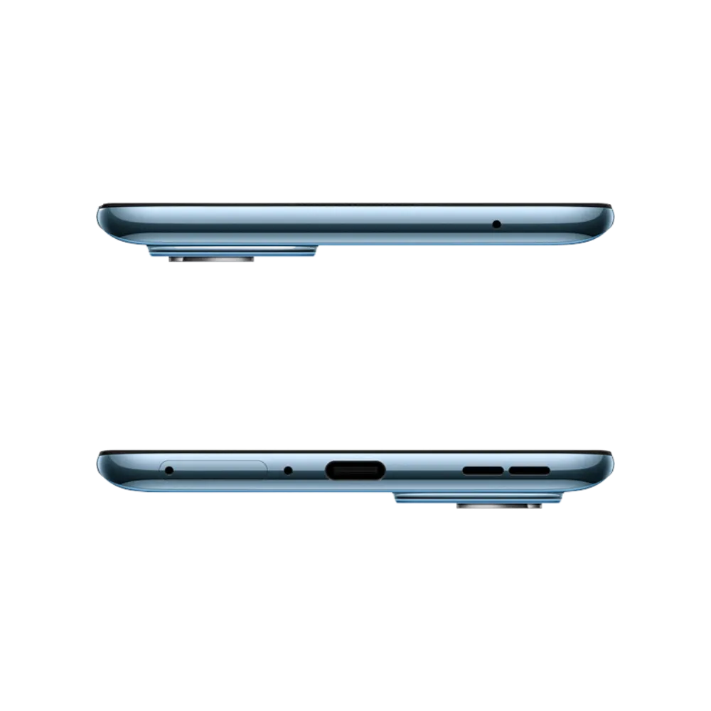 Réparation OnePlus 9 iTelier Lyon – smartphone présenté en vue du dessus et du dessous, connecteur USB-C, haut-parleur et micro visibles, optimisé pour réparation connecteur de charge, haut-parleur et diagnostic complet.