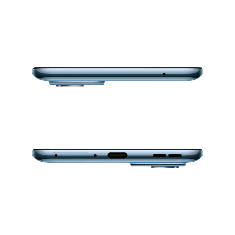 Réparation OnePlus 9 iTelier Lyon – smartphone présenté en vue du dessus et du dessous, connecteur USB-C, haut-parleur et micro visibles, optimisé pour réparation connecteur de charge, haut-parleur et diagnostic complet.