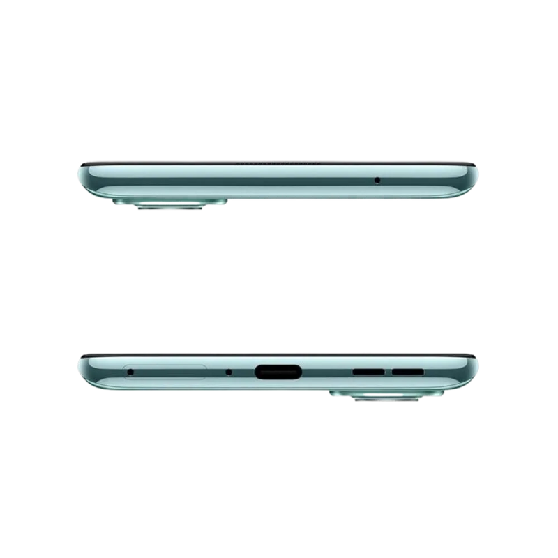 Réparation OnePlus Nord 2 iTelier Lyon – smartphone présenté en vue du dessus et du dessous, connecteur USB-C, micro et haut-parleur visibles, optimisé pour réparation connecteur de charge, haut-parleur et diagnostic complet.