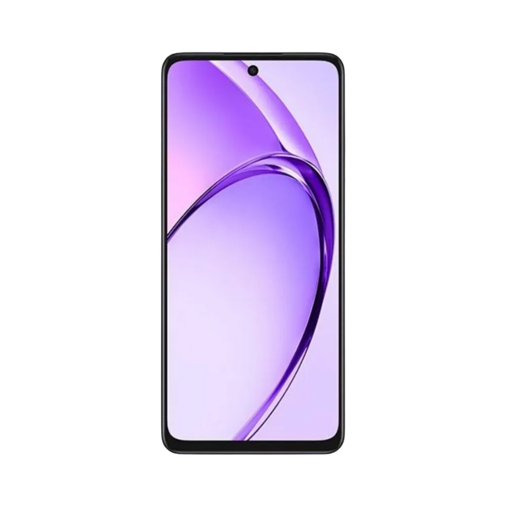 Oppo A40 affiché en vue frontale avec écran allumé sur fond violet. Illustration iTelier Lyon pour réparation écran cassé, vitre tactile, diagnostic offert et service rapide garanti.