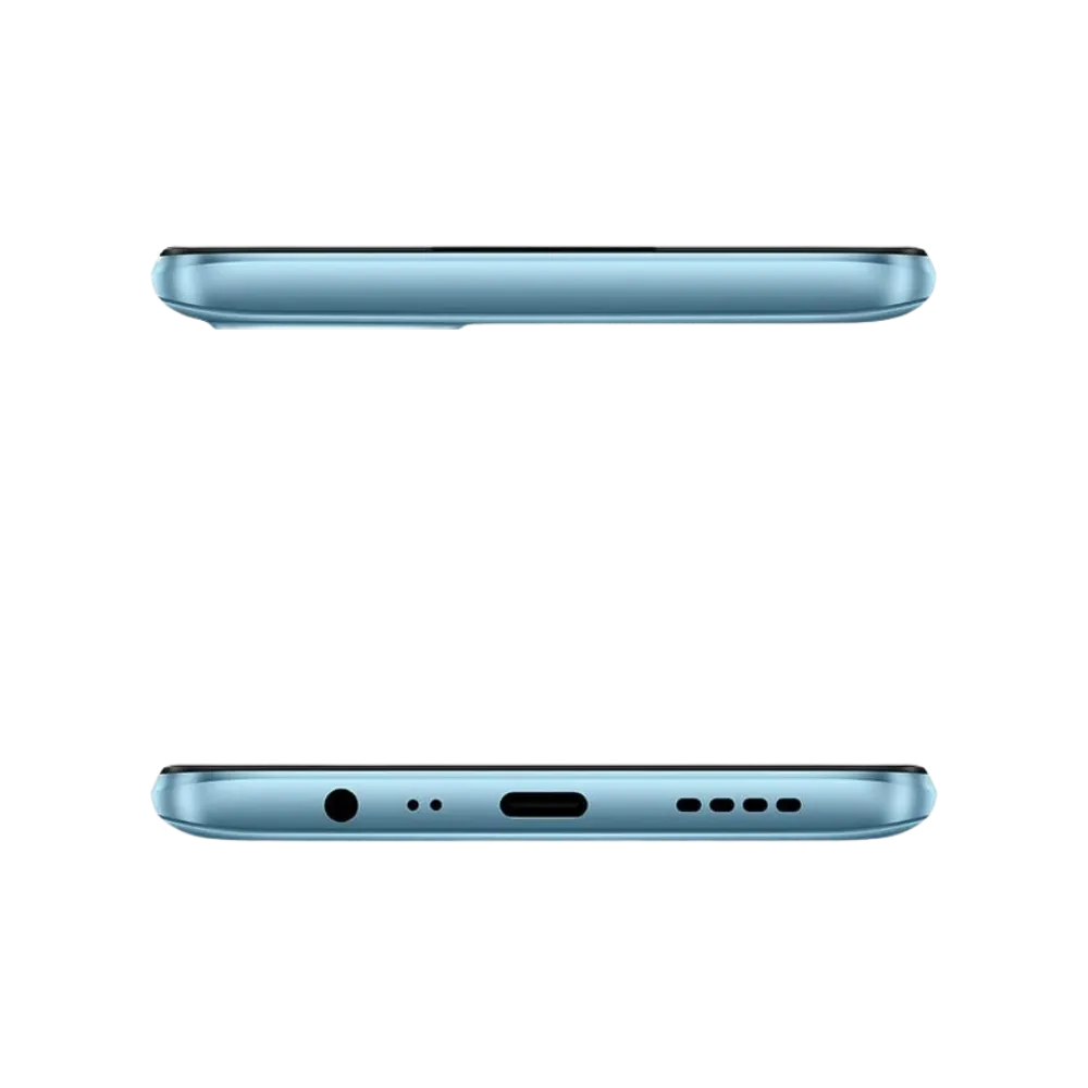 Réparation Realme 7i iTelier Lyon – smartphone présenté en vue du dessus et du dessous, connecteur USB-C, micro et haut-parleur visibles, optimisé pour réparation connecteur de charge, haut-parleur et diagnostic complet.