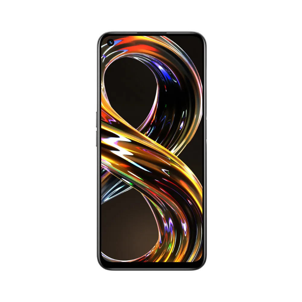 Réparation Realme 8i iTelier Lyon – téléphone présenté de face en position verticale, écran allumé avec fond sombre et logo Realme 8i, idéal pour réparation écran, diagnostic offert et changement batterie rapide.