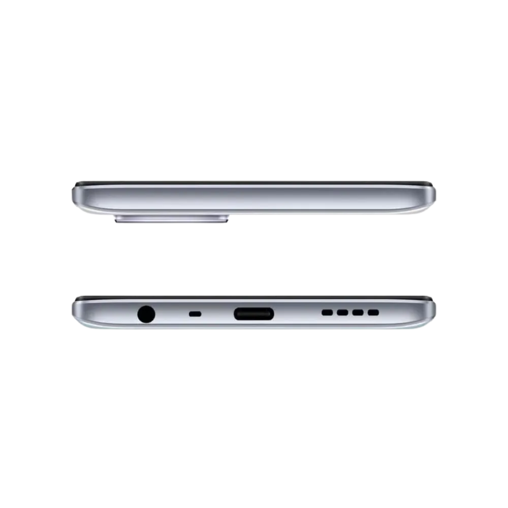 Réparation Realme 9 5G iTelier Lyon – smartphone présenté en vue du dessus et du dessous, connecteur USB-C, haut-parleur et micro visibles, optimisé pour réparation connecteur de charge, haut-parleur et diagnostic complet.