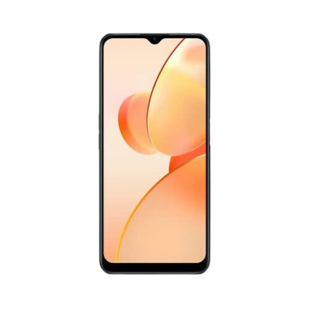 Réparation Realme C31 iTelier Lyon – téléphone présenté de face en position verticale, écran allumé avec fond orange marqué Realme C31, idéal pour réparation écran, diagnostic offert et changement batterie rapide.