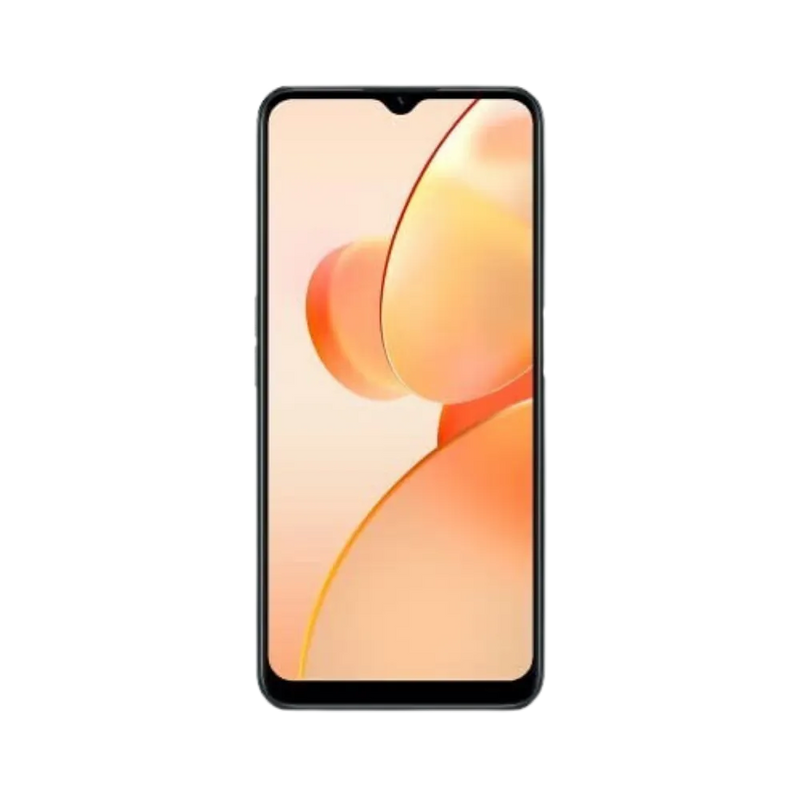 Réparation Realme C31 iTelier Lyon – téléphone présenté de face en position verticale, écran allumé avec fond orange marqué Realme C31, idéal pour réparation écran, diagnostic offert et changement batterie rapide.