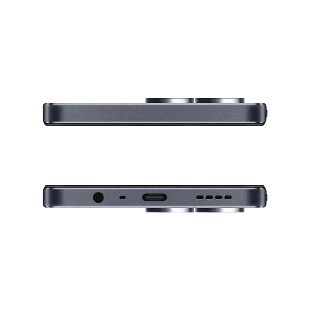 Réparation Realme Note 50 iTelier Lyon – smartphone présenté en vue du dessus et du dessous, connecteur USB, haut-parleur et micro visibles, optimisé pour réparation connecteur de charge, haut-parleur et diagnostic complet.