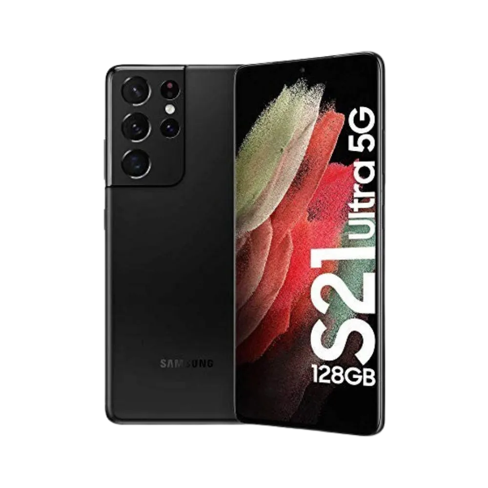 Profil du Galaxy S21 Ultra 5G noir, tranche latérale montrant finesse et boutons volume/power. iTelier Lyon : réparation écran AMOLED incurvé, bouton alimentation, port USB-C. Service rapide en boutique lyonnaise ou par correspondance.