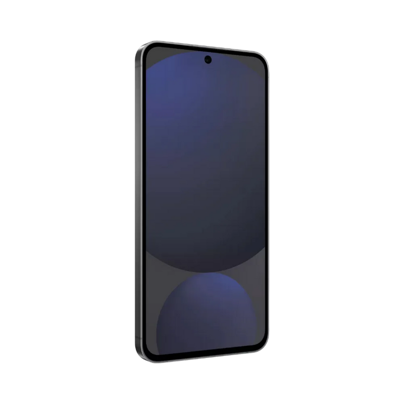 Face avant du Galaxy S24 FE noir, écran lumineux bord à bord avec poinçon central et affichage sombre. Réparation iTelier Lyon : remplacement écran OLED d’origine, remise en état tactile, diagnostic offert et intervention rapide avec pièces certifiées.