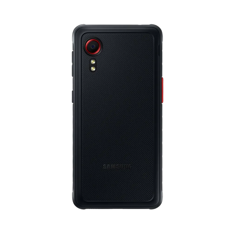 Arrière du Samsung Galaxy XCover 5 avec son design robuste. iTelier Lyon : remplacement batterie, capteur photo, cache arrière ou port SIM. Réparations fiables, pièces garanties et service pro en boutique ou par correspondance.