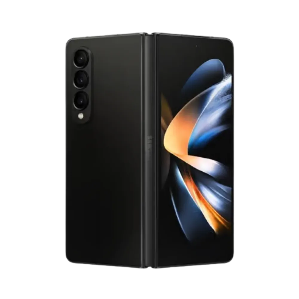 Samsung Galaxy Z Fold4 fermé, écran externe visible. iTelier Lyon : réparation écran externe fissuré, tactile défectueux ou vitre avant brisée. Diagnostic gratuit, réparation express et fiable.