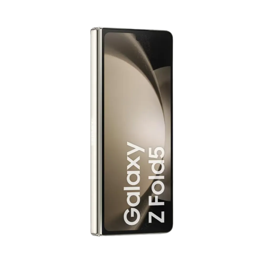 Samsung Galaxy Z Fold5 fermé avec écran externe allumé. iTelier Lyon : réparation vitre avant, écran externe fissuré ou tactile défectueux. Service rapide à Lyon 6 et par correspondance partout en France.