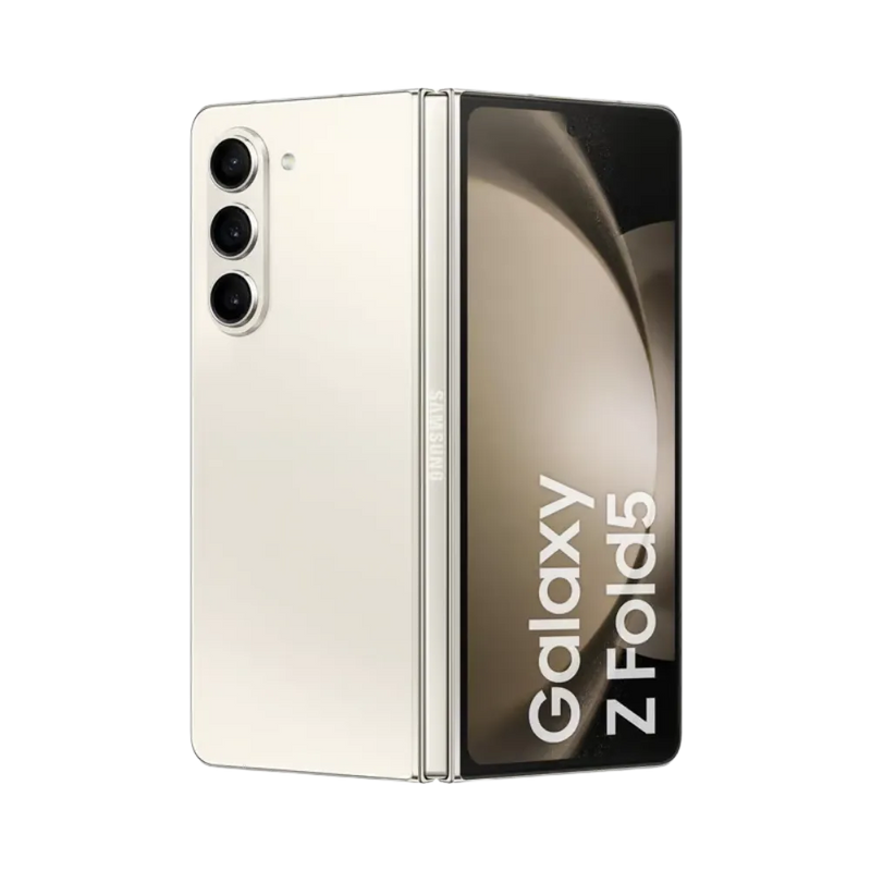 Samsung Galaxy Z Fold5 ouvert avec son large écran pliable AMOLED. iTelier Lyon : réparation dalle interne, charnière pliable endommagée ou vitre fissurée. Diagnostic gratuit et service expert.