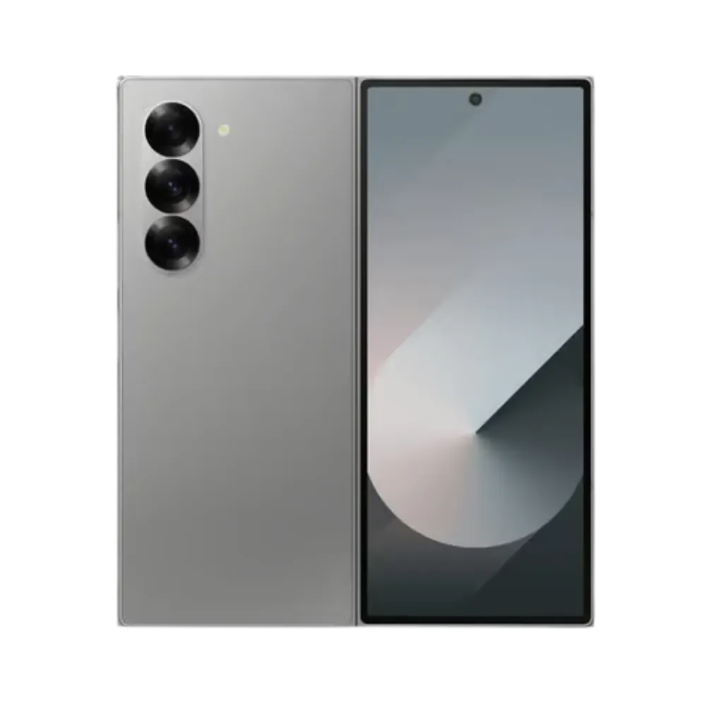 Samsung Galaxy Z Fold6 ouvert affichant son grand écran interne AMOLED. iTelier Lyon : réparation dalle pliable, écran principal fissuré ou problème de charnière. Diagnostic offert et réparation professionnelle à Lyon.