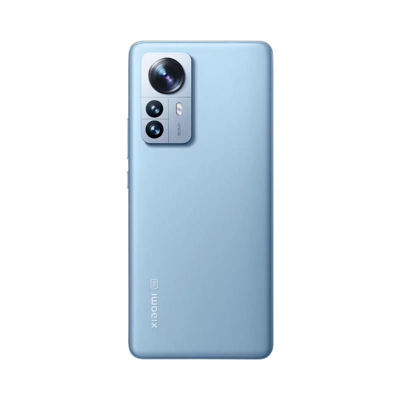 Dos du Xiaomi 12 Pro bleu avec bloc photo vertical — réparation appareil photo et vitre arrière chez iTelier Lyon, techniciens experts, diagnostic offert et pièces garanties 1 an.