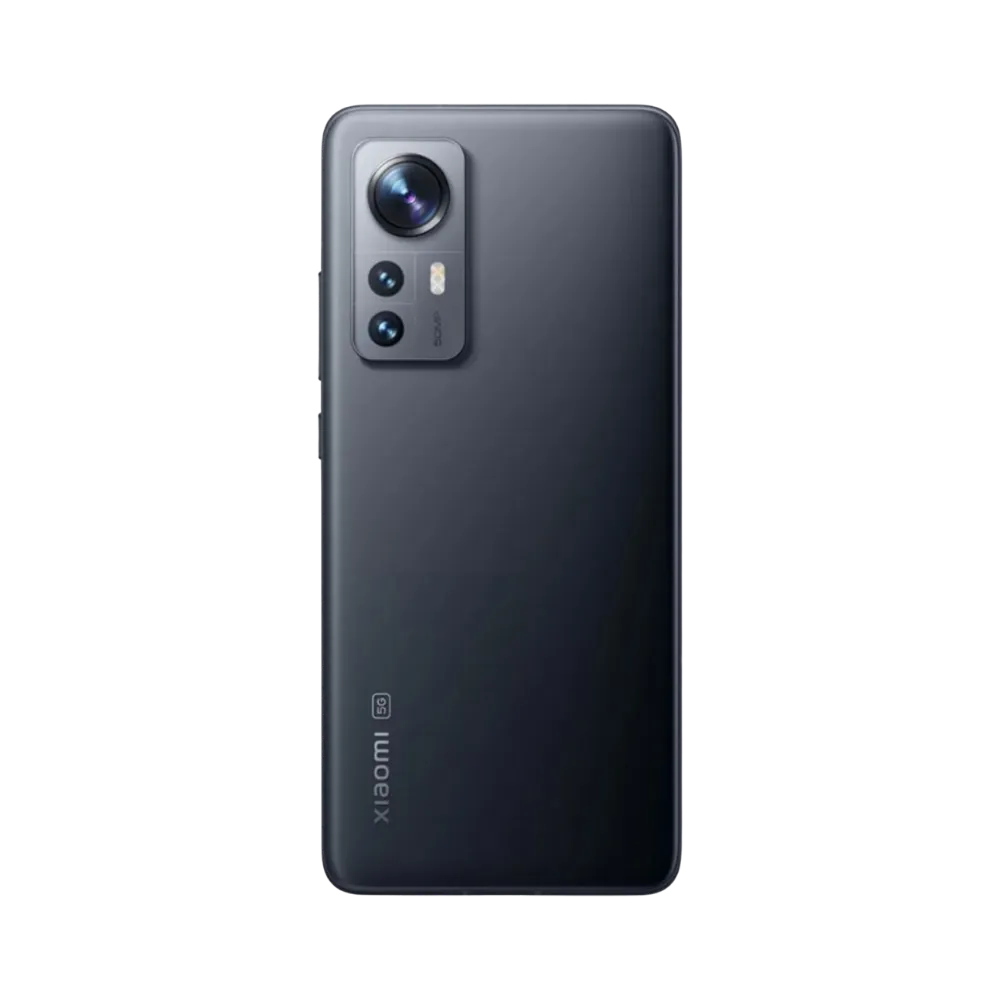 Dos du Xiaomi 12 noir avec bloc photo vertical — réparation appareil photo et vitre arrière chez iTelier Lyon, techniciens experts, diagnostic offert et pièces garanties 1 an.