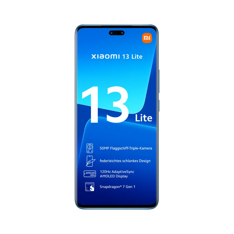 Écran du Xiaomi 13 Lite bleu — remplacement vitre et dalle originale par iTelier Lyon, réparation rapide avec garantie 1 an, devis gratuit et service en boutique ou par correspondance.