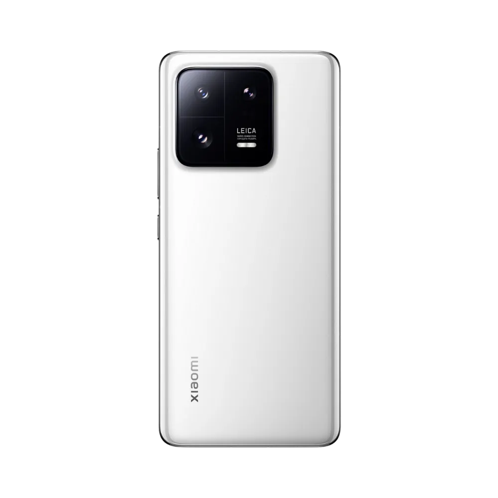 Dos du Xiaomi 13 Pro blanc avec bloc photo carré — réparation appareil photo et vitre arrière chez iTelier Lyon, techniciens experts, diagnostic gratuit, pièces garanties 1 an.