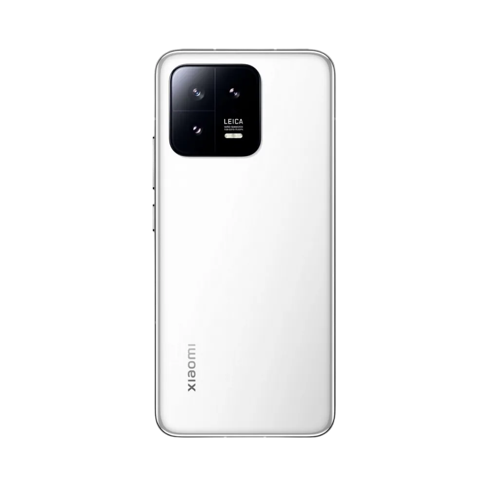 Dos du Xiaomi 13 blanc avec bloc photo carré — réparation appareil photo et vitre arrière chez iTelier Lyon, techniciens experts, diagnostic offert, pièces d’origine garanties 1 an.