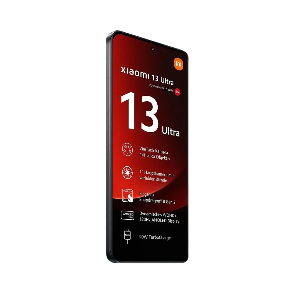 Écran du Xiaomi 13 Ultra noir — remplacement vitre et dalle originale chez iTelier Lyon, réparation rapide avec pièces garanties 1 an, devis gratuit, service boutique ou correspondance.