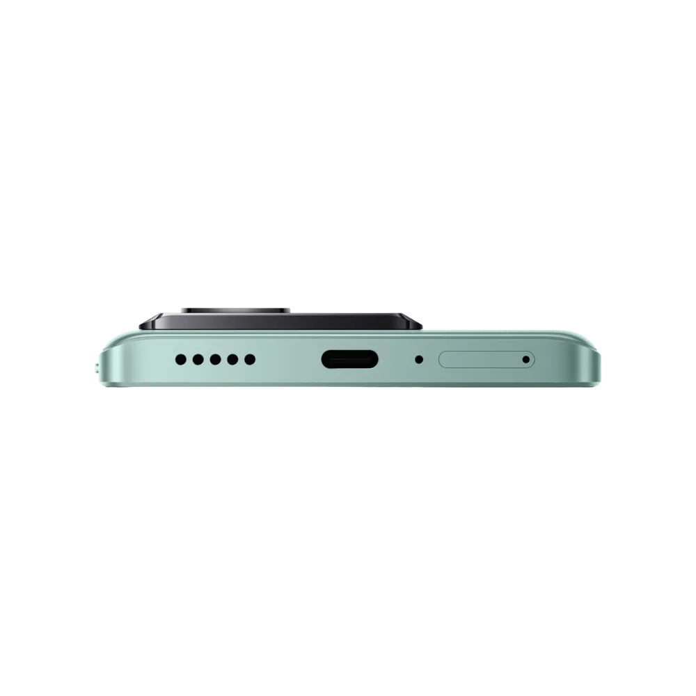 Tranche inférieure du Xiaomi 13T vert — réparation connecteur USB-C, haut-parleur et micro par iTelier Lyon, diagnostic gratuit, réparation express et garantie 1 an.