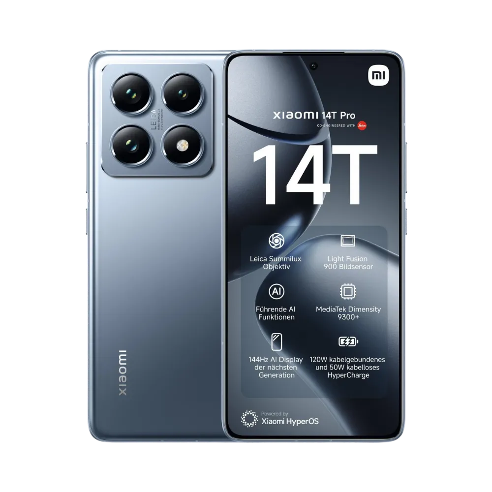 Xiaomi 14T Pro vue avant et arrière — réparation écran, vitre arrière et batterie par iTelier Lyon, diagnostic offert, pièces d’origine, service express en boutique ou par correspondance.